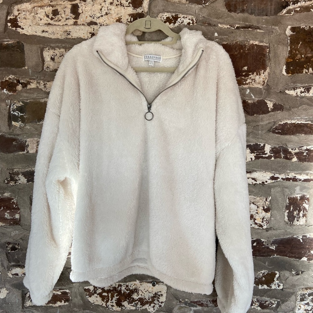 NWT PJ Salvage cozy Fuzzy Sherpa in Ivory XL